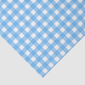 Papier Mousseline En vichy bleu ciel (Détail)