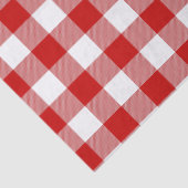 Papier Mousseline En vichy d'été rouge et blanc (Détail)