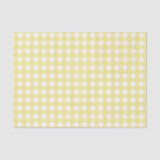 Papier Mousseline En vichy jaune pâle et blanc (Recto)