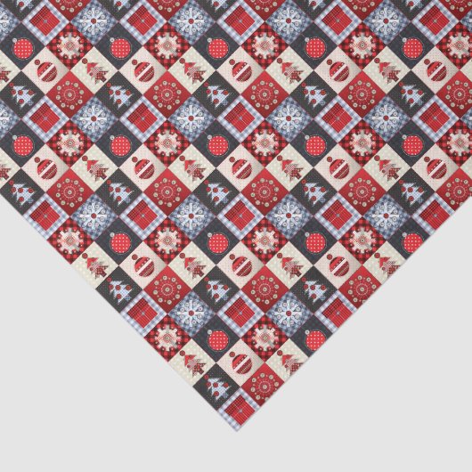 Papier Mousseline En vichy lunette de Noël (Détail)