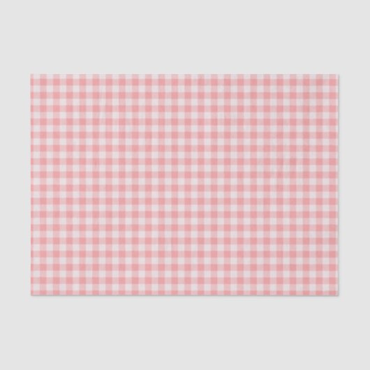 Papier Mousseline En vichy plaid rose et blanc (Recto)