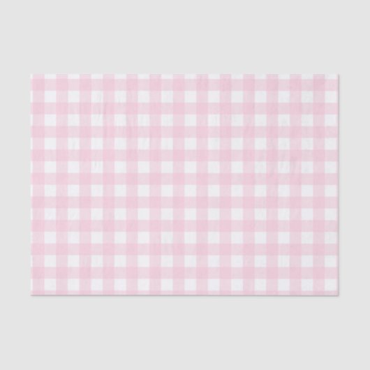Papier Mousseline En vichy rose pastel (Recto)