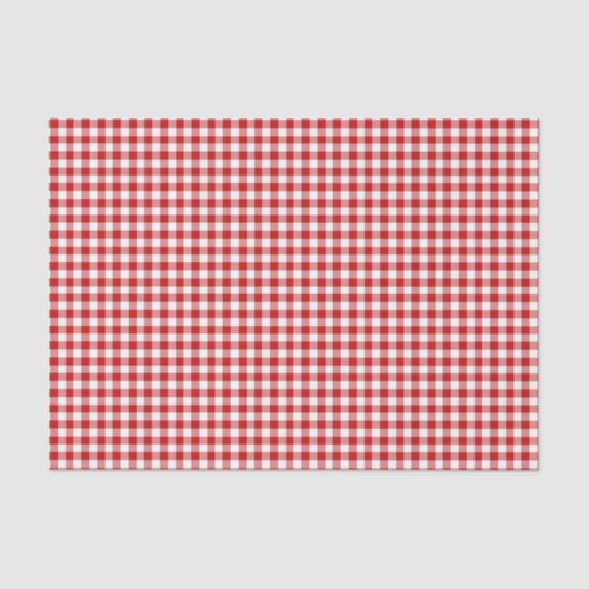 Papier Mousseline En vichy rouge (Recto)