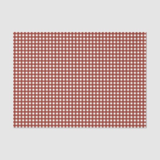 Papier Mousseline En vichy rouge et blanc (Recto)