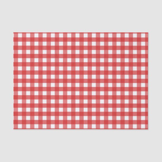 Papier Mousseline En vichy rouge et blanc (Recto)