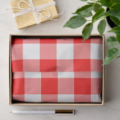 Papier Mousseline En vichy rouge vif personnalisé (Cadeau)