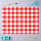 Papier Mousseline En vichy rouge vif personnalisé (Artisanat)