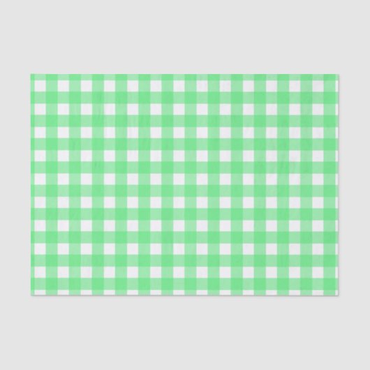 Papier Mousseline En vichy verte (Recto)