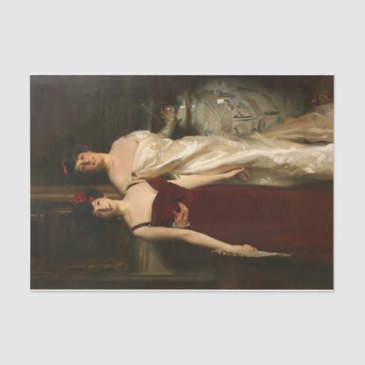 Papier Mousseline Ena et Betty Daughters par John Singer Sargent (Recto)