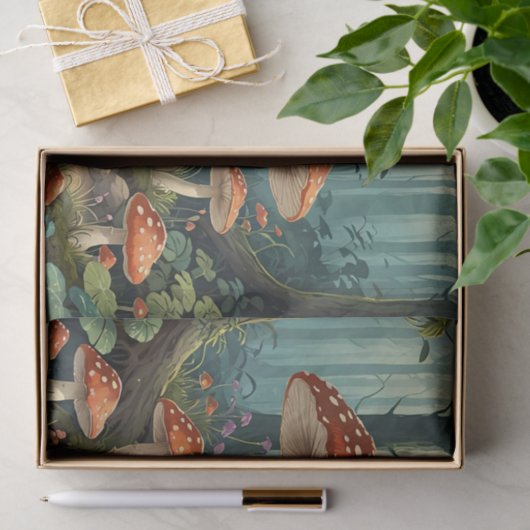 Papier Mousseline Enchanted Mushroom Forest (Cadeau)