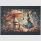 Papier Mousseline Enchanted Mushroom Wonderland Alice Decoupage (Recto)