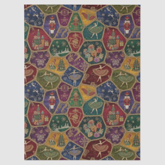 Papier Mousseline Enchanted Nutcracker Ballet Christmas (Recto)