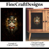 Papier Mousseline Enchanter Cute Steampunk Cat G6 Découpage