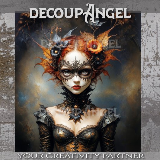 Papier Mousseline Enchanteuse d'automne - Découpage de Whispers goth