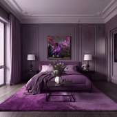 Papier Mousseline Enchanting Midnight Purple Crow Garden Decoupage