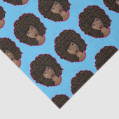 Papier Mousseline Encourageant les femmes noires, cheveux naturels, (Détail)