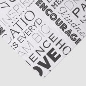 Papier Mousseline Encourager le collage de mots (Détail)