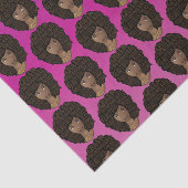 Papier Mousseline Encourager les femmes noires, rose magenta (Détail)