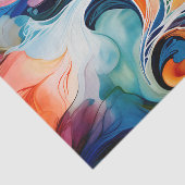 Papier Mousseline Encre Abstraite d'alcool (Détail)