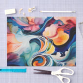 Papier Mousseline Encre Abstraite d'alcool (Artisanat)