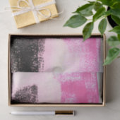 Papier Mousseline Encre Abstraite rose chaud vibrante (Cadeau)