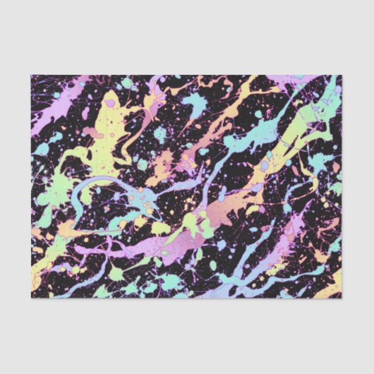 Papier Mousseline encre arc-en-ciel extrême : (Recto)