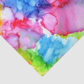 Papier Mousseline Encre colorée à tarte arc-en-ciel (Détail)