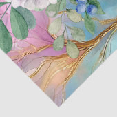 Papier Mousseline Encre d'alcool Abstraite avec découpage de bouquet (Détail)