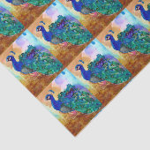 Papier Mousseline Encre glorieuse d'alcool de paon (Détail)