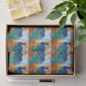 Papier Mousseline Encre glorieuse d'alcool de paon (Cadeau)