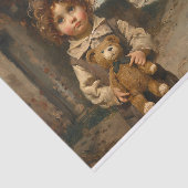 Papier Mousseline Enfant avec ours en peluche 3 papier découpage (Détail)