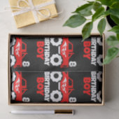 Papier Mousseline Enfant Boy Red Monster Camion avec Age Black (Cadeau)