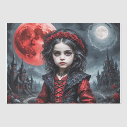 Papier Mousseline Enfant des doubles lunes - Découpage - (Recto)