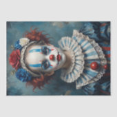 Papier Mousseline Enfant en costume de clown - Découpage - (Recto)