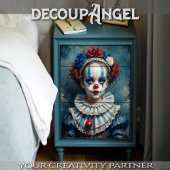 Papier Mousseline Enfant en costume de clown - Découpage -