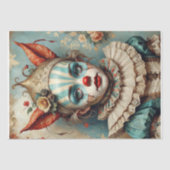 Papier Mousseline Enfant en robe lunaire - Découpage - (Recto)