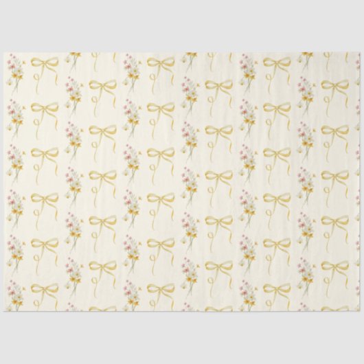 Papier Mousseline Enfant jaune fleur sauvage en fleurs (Recto)