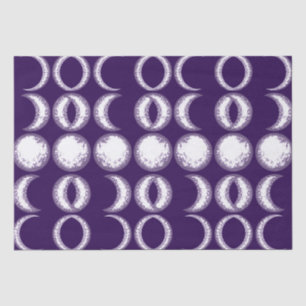 Papier Mousseline Enfant mauve lune