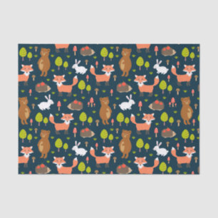 Papier Mousseline Enfants Amusants Forêt Animaux Lapin Lapin Lapin F