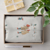 Papier Mousseline Enfants et snowmen (Cadeau)