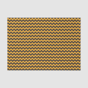 Papier Mousseline Enfants Halloween Chevron Orange Noir