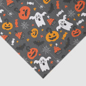 Papier Mousseline Enfants Halloween Spider Webs Ghosts Cupcakes Citr (Détail)