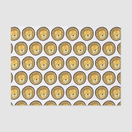 Papier Mousseline Enfants Lion Jungle motif (Recto)