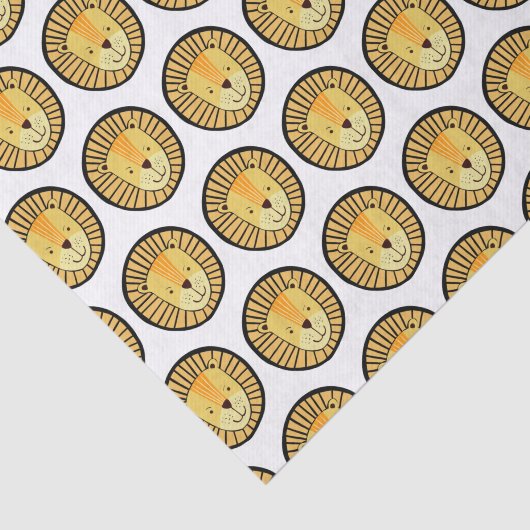 Papier Mousseline Enfants Lion Jungle motif (Détail)
