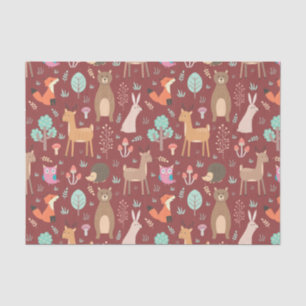 Papier Mousseline Enfants mignons Animaux Red Deer Rabbit Ours Choue