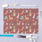 Papier Mousseline Enfants mignons Animaux Red Deer Rabbit Ours Choue (Artisanat)