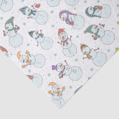 Papier Mousseline Enfants Noël mignon Snowman en Casquette blanc (Détail)