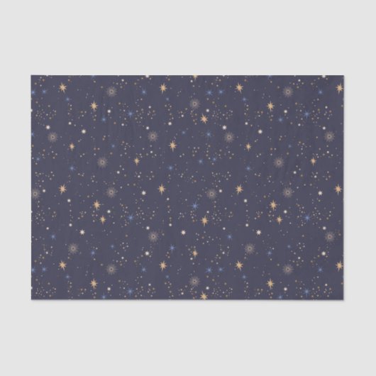Papier Mousseline Enfants Starry Night Sky Stars dans l'espace Multi (Recto)