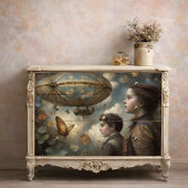 Papier Mousseline Enfants Steampunk Découpe de dirigeable