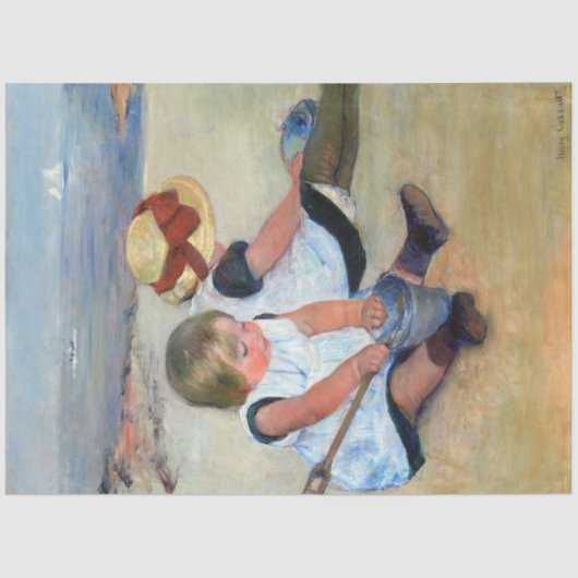 Papier Mousseline Enfants sur la plage, Cassatt (Recto)